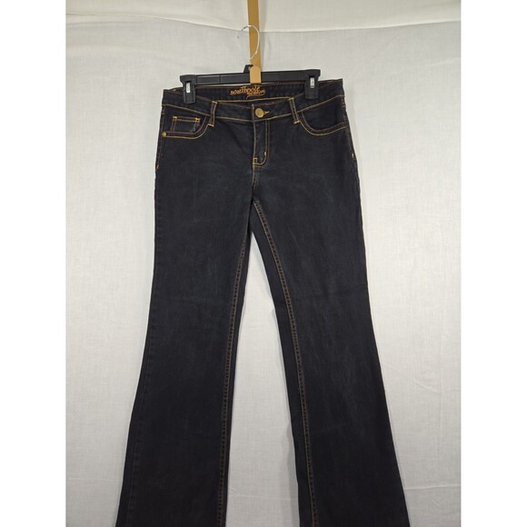 Y2K Southpole Women's Low Rise Bootcut Black Jeans Embroidered Size 9 - Picture 4 of 9